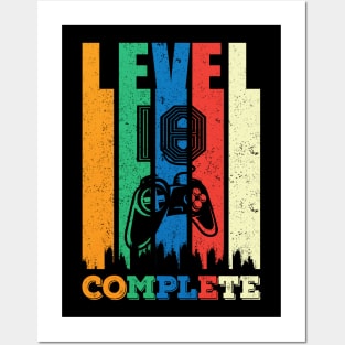 18th Birthday Level 18 Complete Gamer Gift Posters and Art